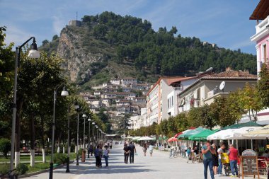 Eski Şehir 01 Ekim 2016 yılında Arnavutluk beyaz şehir bilinen Berat.