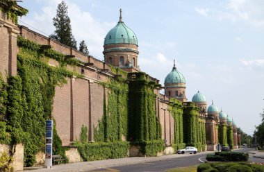 Mirogoj mezarlığı arcades Zagreb, Hırvatistan'daki anıtsal mimarisi.