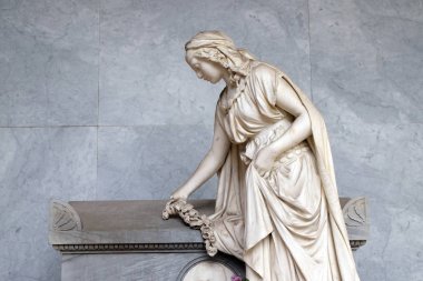 Petar Preradovic mezarı üzerine bir Mirogoj mezarlık Zagreb, Hırvatistan.