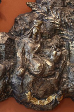 Azize Elisabeth, kabartma Şapel Aziz Dismas Zagreb, Hırvatistan.