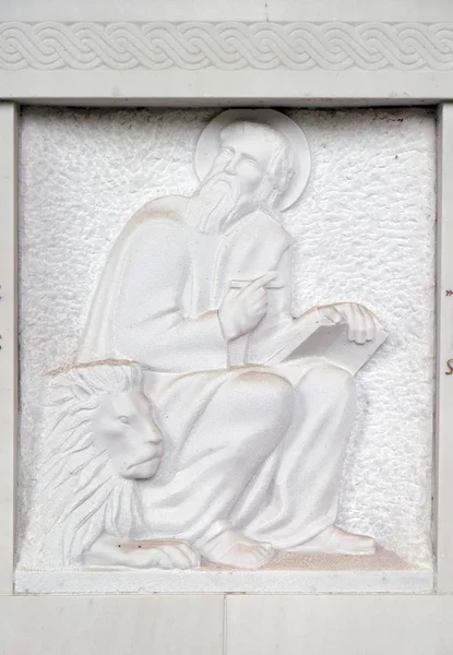 Markierung Des Evangelisten Detail Der Grabreliefs Auf Dem Friedhof Von — Stockfoto