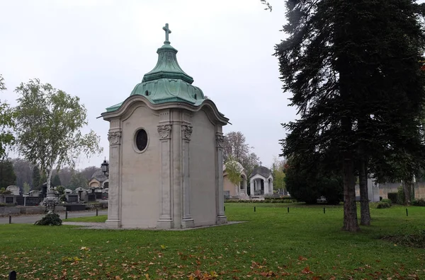 Cementerio Mirogoj Parque Cementerio Uno Los Sitios Más Notables Zagreb —  Fotos de Stock