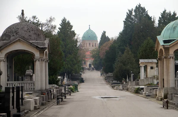 Jest Cmentarz Mirogoj Cmentarz Park Jeden Najbardziej Widocznych Miejscach Zagrzeb — Zdjęcie stockowe