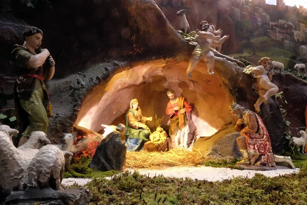 Belén Creche Navidad Catedral Zagreb — Foto de Stock