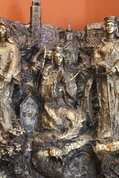 圣厄休拉 在克罗地亚萨格勒布圣简教堂的救济 — 图库照片