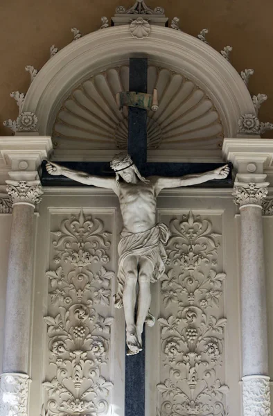 Crucificação Cemitério Mirogoj Zagreb Croácia — Fotografia de Stock