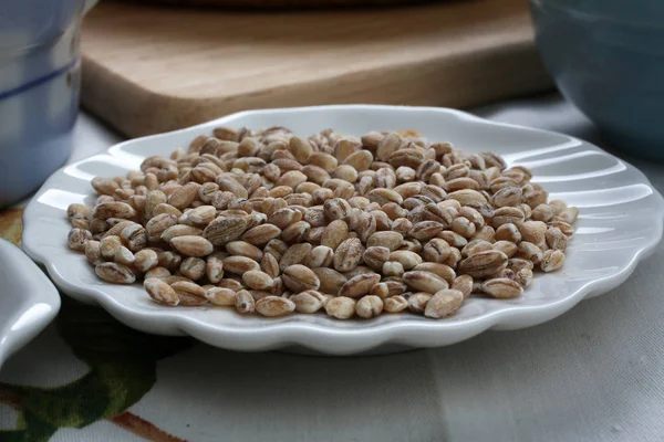 Wheat Ceramic Plate — Stock Photo, Image