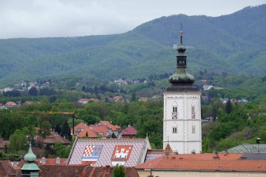 St Mark Kilisesi, ünlü anıtlar Zagreb, Hırvatistan.