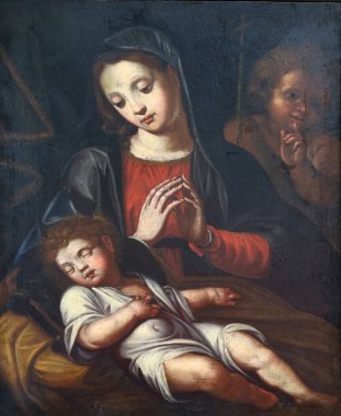 Virgin with Child and Saint John the Baptist by the G. A. Sogliani from 16th century in the convent of the Friars Minor in Dubrovnik.
