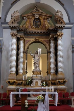 Risen İsa, sunak Fransisken Kilisesi Friars küçük Dubrovnik, Hırvatistan.