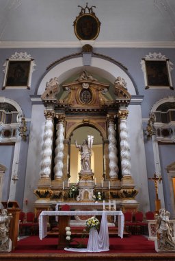 Risen İsa, sunak Fransisken Kilisesi Friars küçük Dubrovnik, Hırvatistan.
