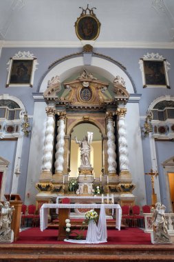 Risen İsa, sunak Fransisken Kilisesi Friars küçük Dubrovnik, Hırvatistan.