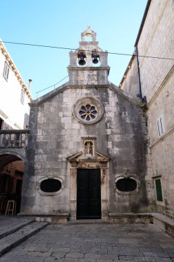 St Michael Kilisesi, eski kasaba Korcula, Dalmaçya, Hırvatistan.