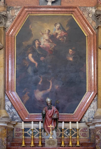 Altar Igreja Franciscana Dos Frades Menores Dubrovnik Croácia — Fotografia de Stock