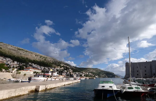 Der Hafen Der Altstadt Von Dubrovnik Kroatien — Stockfoto