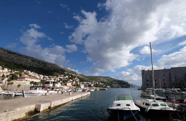 Der Hafen Der Altstadt Von Dubrovnik Kroatien — Stockfoto