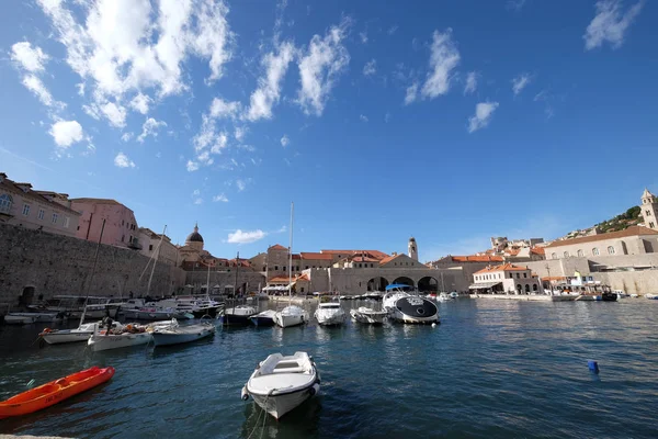 Der Hafen Der Altstadt Von Dubrovnik Kroatien — Stockfoto