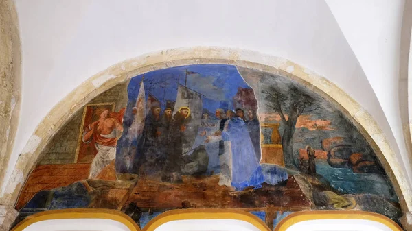 Fresken Mit Szenen Aus Dem Leben Des Franziskus Von Assisi — Stockfoto