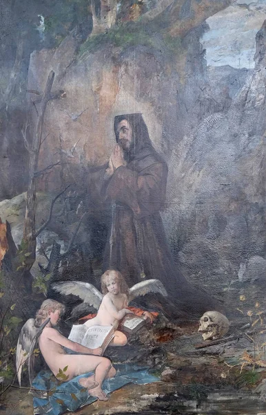 Autel Saint François Assise Dans Église Franciscaine Des Frères Mineurs — Photo