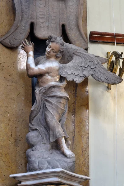 Anjo Altar Igreja Franciscana Dos Frades Menores Dubrovnik Croácia — Fotografia de Stock