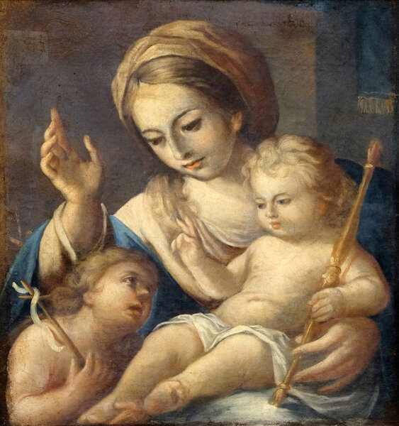 Madonna with Child and Saint John the Baptist, Franciscan church of the Friars Minor in Dubrovnik, Croatia.