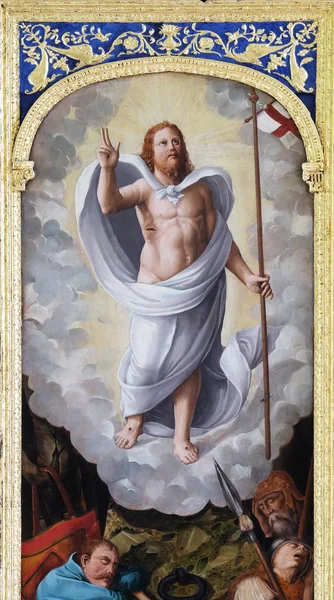 İsa'nın Diriliş Friars küçük Dobruca, Hırvatistan, üzerinde 08 Kasım 2016 Fransisken kilisesi altar