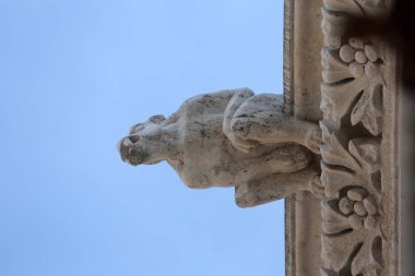 Çirkin yaratık, Zagreb Katedrali, Hırvatistan cephe detay.
