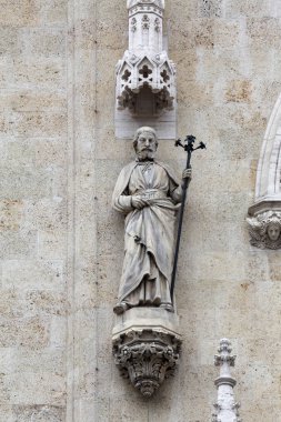 Saint Joseph heykel Meryem varsayım Zagrep, Hırvatistan için adanmış Katedrali Portal.