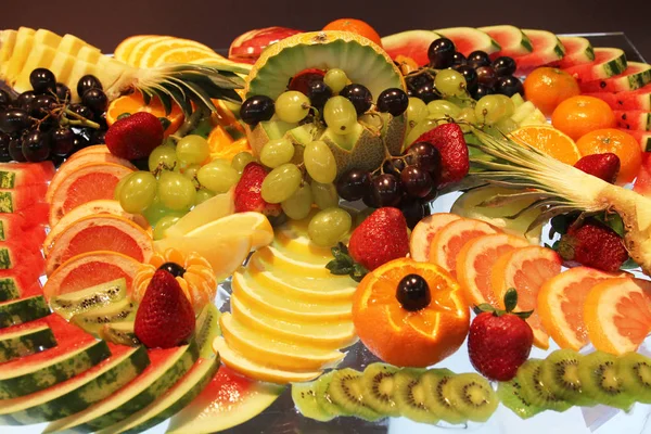 Plate Fruits Berries — Stock Photo, Image