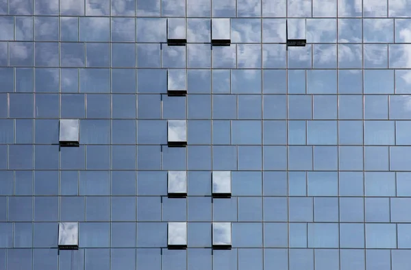 Fondo Del Edificio Oficinas Ventana Azul Ciudad Zagreb Croacia — Foto de Stock