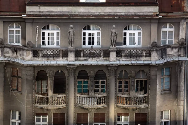 Fachada Del Antiguo Edificio Ciudad Centro Ciudad Zagreb Croacia — Foto de Stock