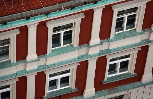 Fassade Der Alten Stadtgebäude Ban Jelacic Platz Zagreb Kroatien — Stockfoto