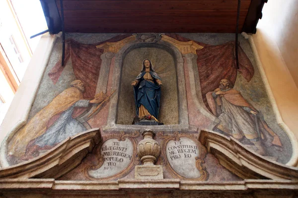 Τον 14Ο Αιώνα Εκκλησία Του Mary Βρίσκονται Κοντά Αγορά Dolac — Φωτογραφία Αρχείου
