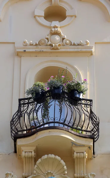 Fassade Des Alten Stadtgebäudes Ban Jelacic Platz Zagreb Kroatien — Stockfoto