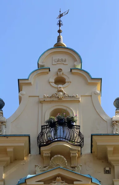 Fachada Del Antiguo Edificio Ciudad Plaza Ban Jelacic Zagreb Croacia — Foto de Stock