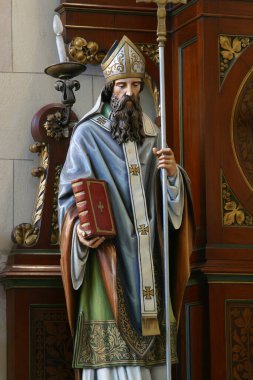 Aziz Methodius, Hırvatistan 'ın başkenti Zagreb' deki Aziz Francis 'in Fransisken kilisesindeki Aziz Joseph mihrabında heykel.