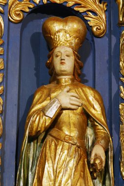 Aziz Emeriç, Hırvatistan 'ın başkenti Zagreb' in Vrapce kentindeki Aziz Barbara Kilisesi 'nin sunağında heykel