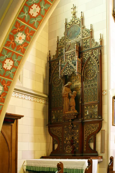 Altar Santa Ana Iglesia Franciscana San Francisco Asís Zagreb Croacia — Foto de Stock