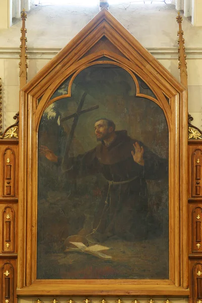 Franciscus Van Assisi Altaar Franciscaner Kerk Van Sint Franciscus Van — Stockfoto
