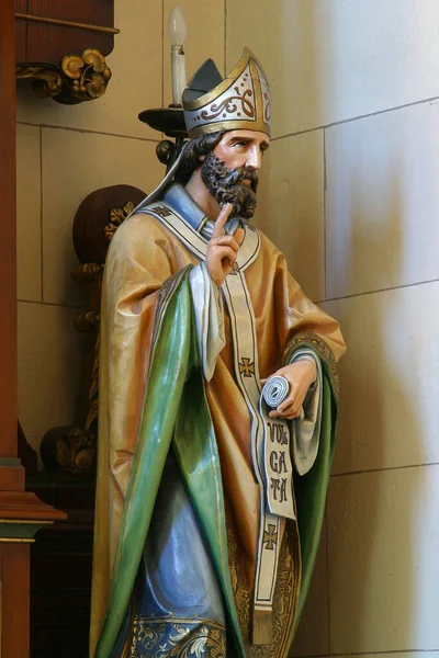 Άγιος Κύριλλος Άγαλμα Στο Βωμό Του Αγίου Ιωσήφ Στην Φραγκισκανή — Φωτογραφία Αρχείου