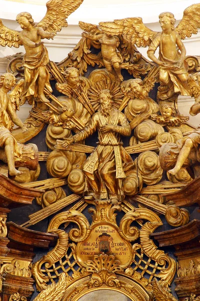 Der Heilige Franz Xaver Von Engeln Umgeben Der Altar Der — Stockfoto