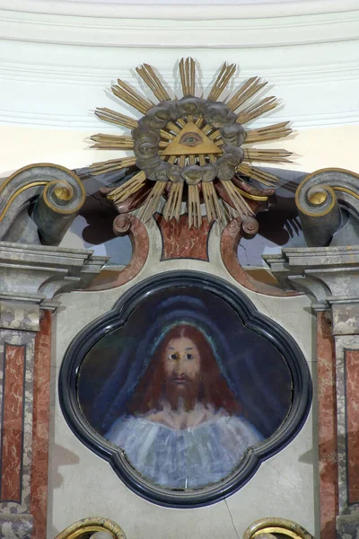 Jeesus Kristus Pääalttari Franciscan Kirkko Francis Xavier Zagrebissa Kroatia — kuvapankkivalokuva