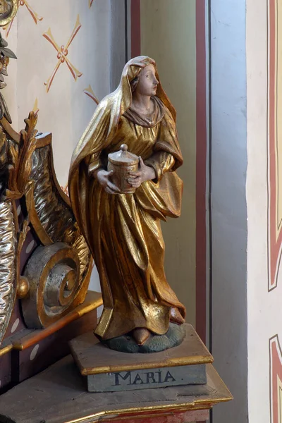 Mary of Clopas, statue on altar of Saint Mary Magdalene in the church of St. Barbara in Vrapce, Zagreb, Croatia