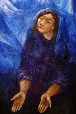 Bakire Meryem, Almanya 'nın Bad Urach kentindeki St. Joseph Kilisesi' nde Sieger Koder 'in sunağı.