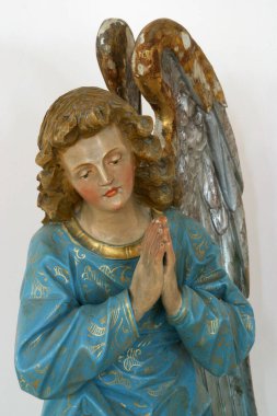 Melek, Havari Aziz Matthew Kilisesi 'nde heykel ve Hırvatistan' ın Stitar kentinde Evangelist