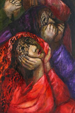 Aziz Mary Magdalene, Almanya 'nın Rosenberg kentindeki Our Lady of Sorrows Kilisesi' nde Sieger Koder 'in sunağı.