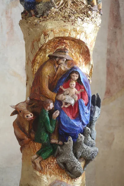 Presepe Nella Chiesa San Giacomo Ihlingen Germania — Foto Stock