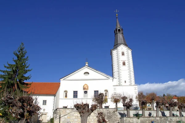 Kostel Zvěstování Panny Marie Klanjeci Chorvatsko — Stock fotografie