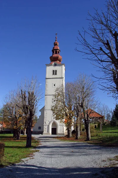 Kyrkan Antagandet Jungfru Maria Tuhelj Kroatien — Stockfoto