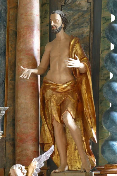 Άγιος Δυσμάς Άγαλμα Στο Βωμό Της Ενορίας Αγίας Τριάδας Στο — Φωτογραφία Αρχείου